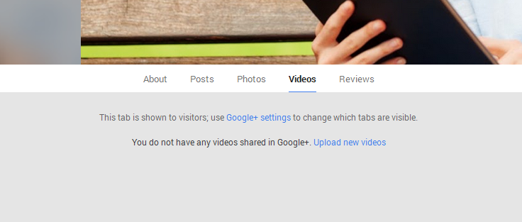 Upload Videos Tab for Google+