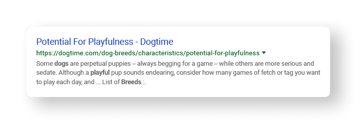 meta description examples of most playful dog breeds search