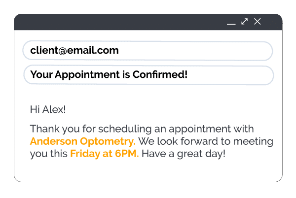  appointment confirmation email 