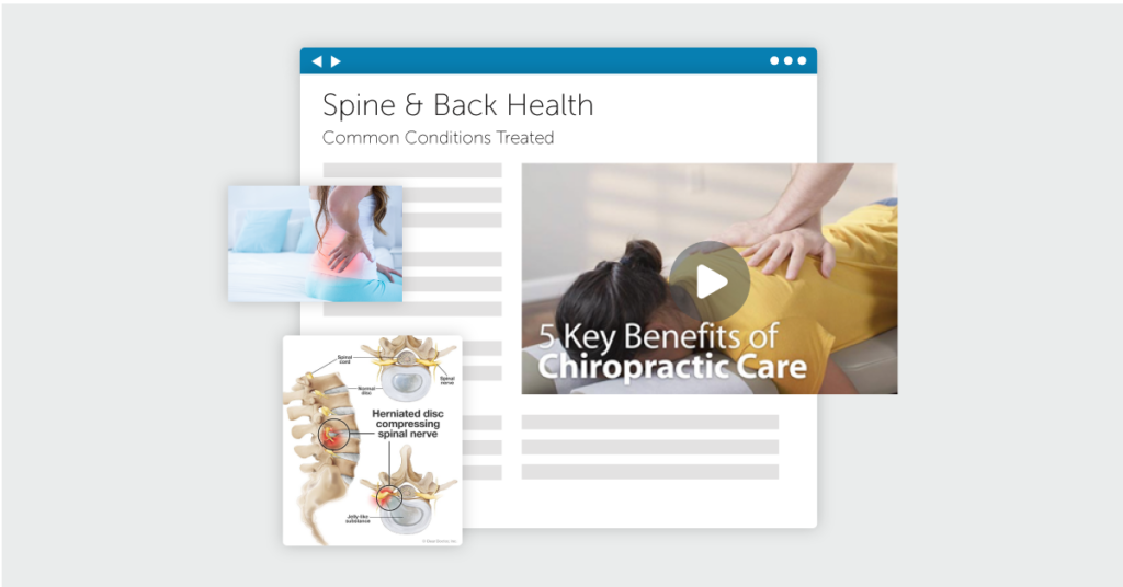 chiropractic related online content
