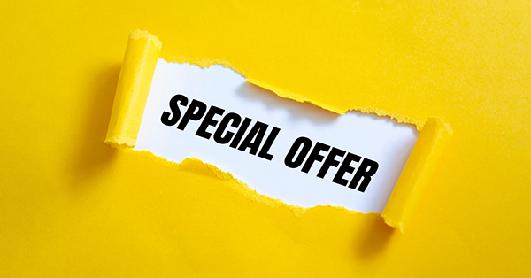 Special Offer on a torn paper