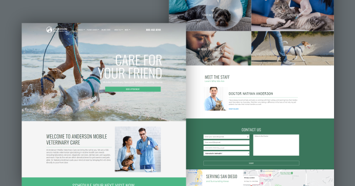 mobile veterinary website designs 