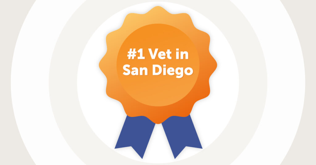 The number 1 vet in San Diego ribbon. 