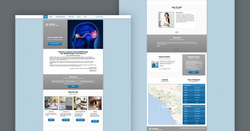 best ophthalmology website designs for imagery