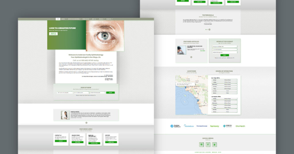best ophthalmology website designs for high conversion rates