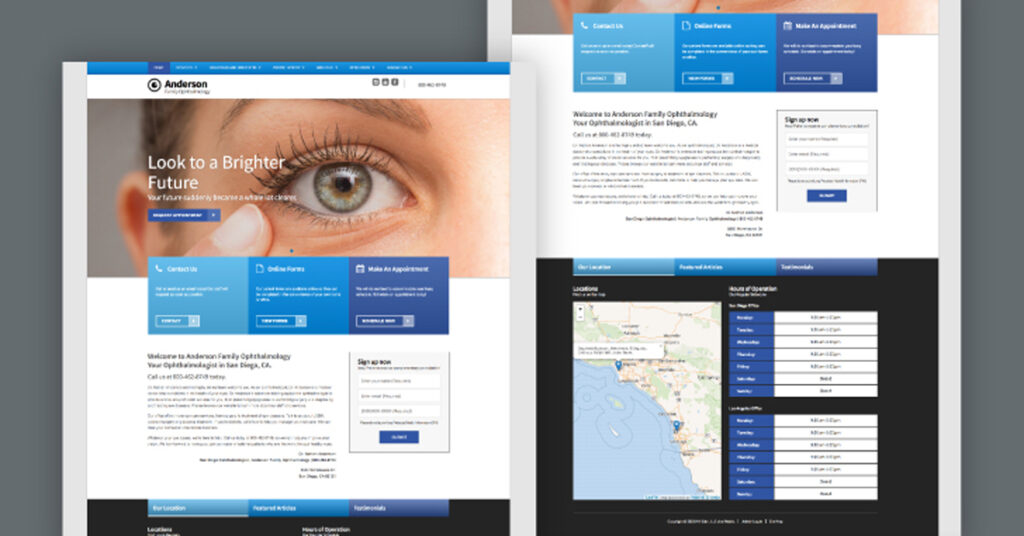 best ophthalmology website designs for high quality graphics