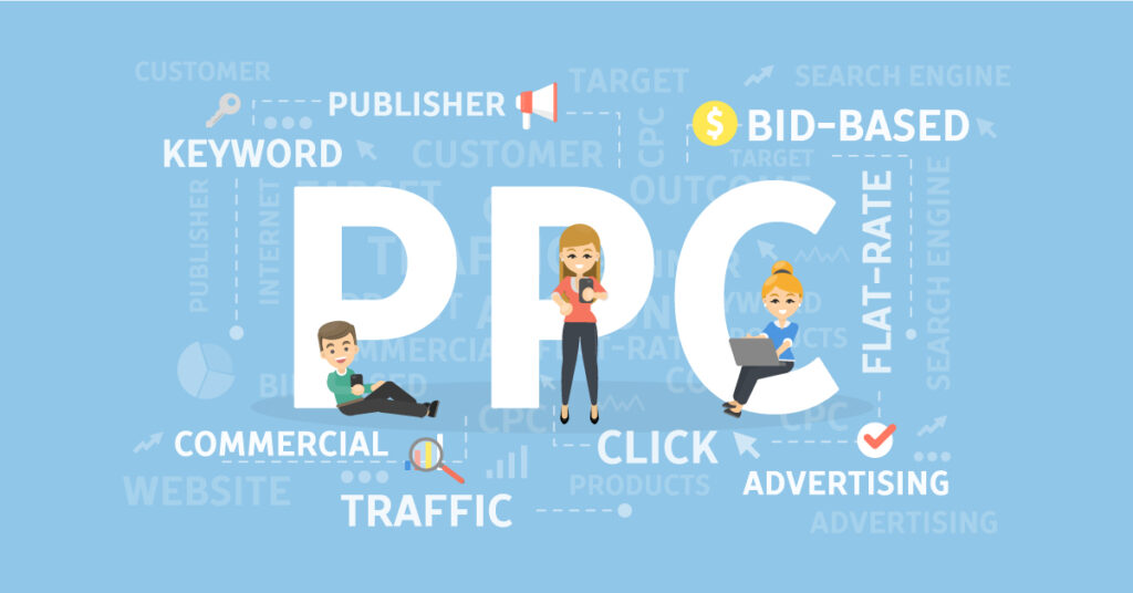 PPC graphic with keyword text