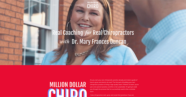 Screenshot of Million Dollar Chiro Podcast