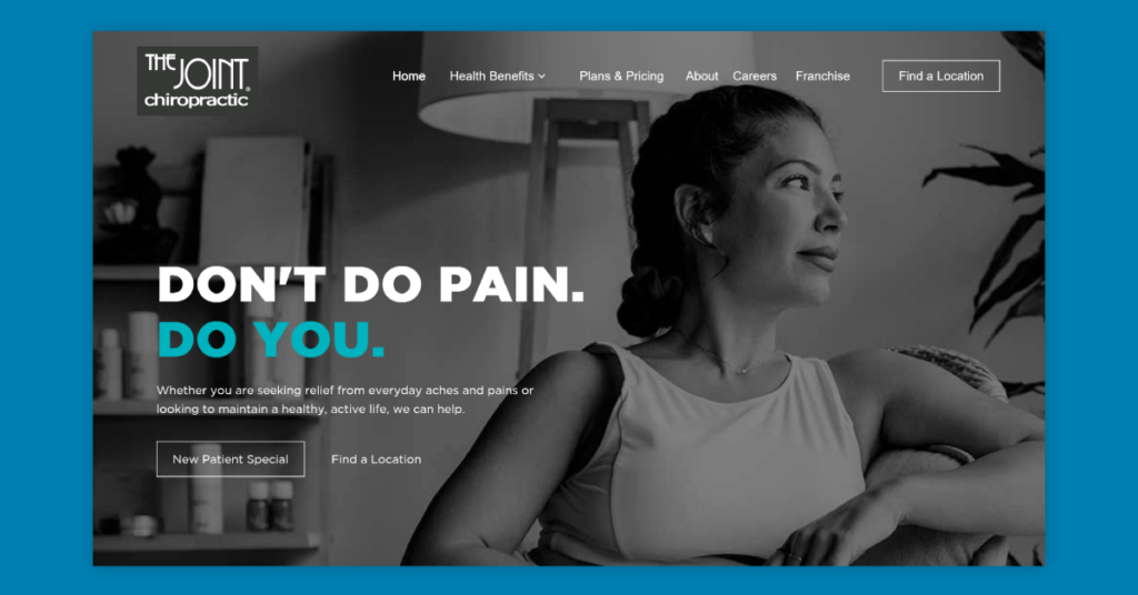 A chiropractic practice's website