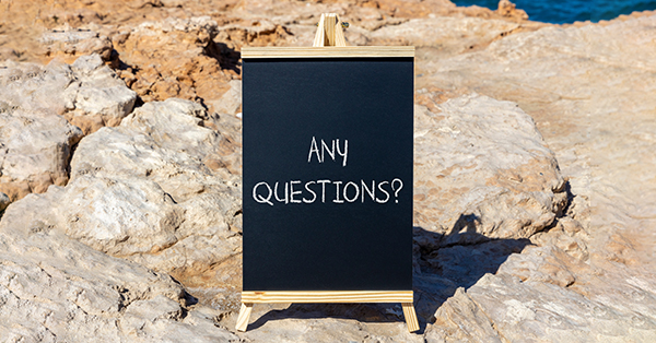 Any questions symbol denoting Q&A section of Google Business Profile