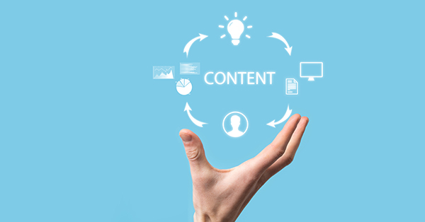 Content marketing cycle - creating, publishing, distributing content