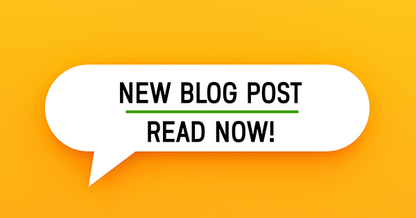 New Blog Post and Read now text banner