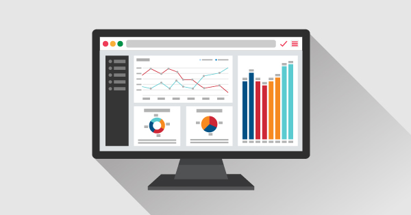 Web analytic information on Computer screen