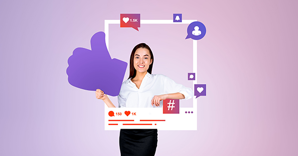 social media posts, comments and likes