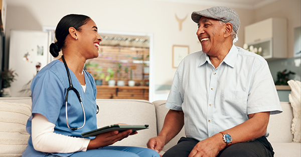 Doctor with senior patient