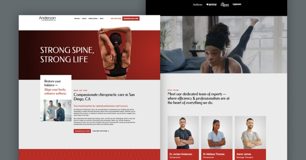 Screenshot of Charleston website design template