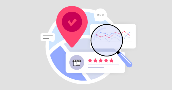 Local SEO analytics with location pin