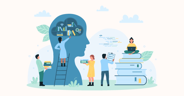 Knowledge and higher education vector illustration