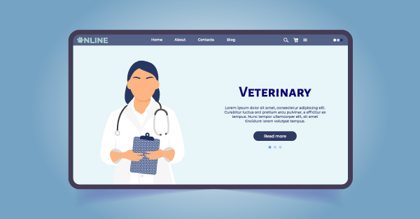 Veterinary website landing page