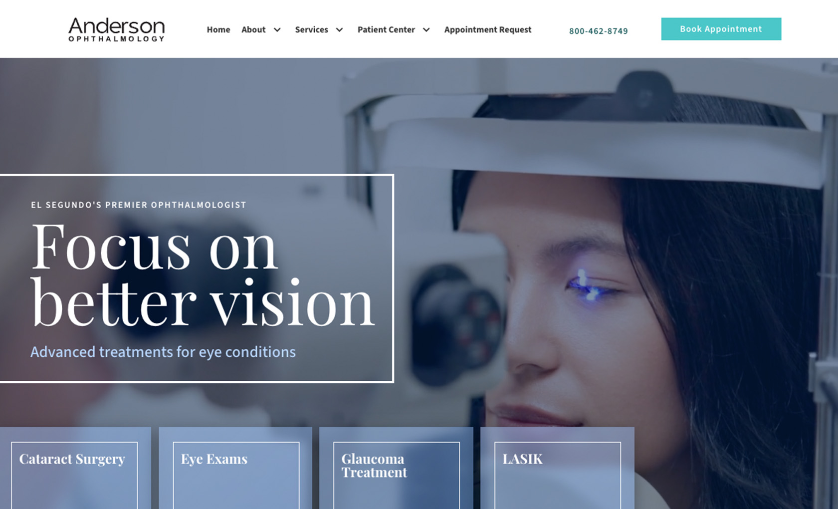 Maui Website design for Ophthalmology practice