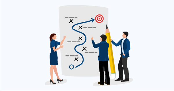 Team involved in strategic planning