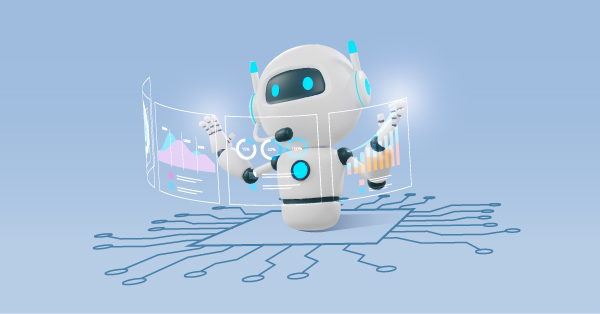 a robot using hologram screen