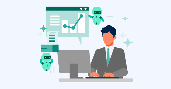 A person using AI assistance to reduce administrative load