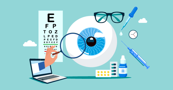 Computer checking patient vision